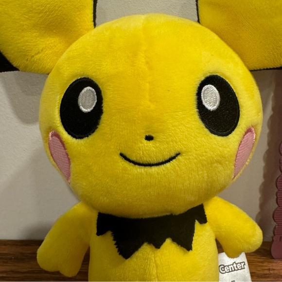 EUC Pokémon Plush Picho Mini Black & Yellow 7” Big Ears Anime - Picture 3 of 6